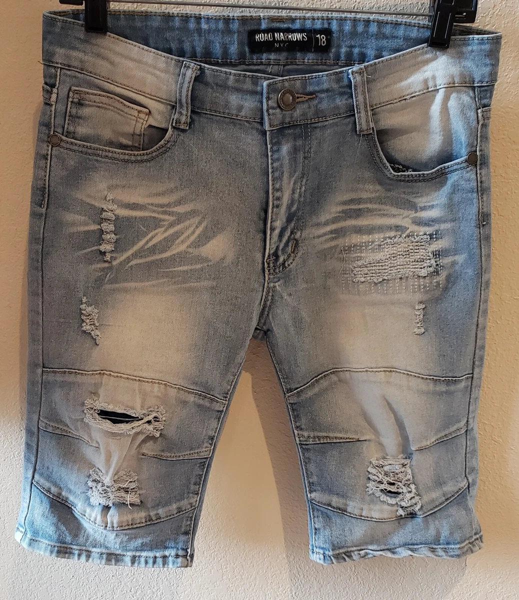 Boys distressed store denim shorts