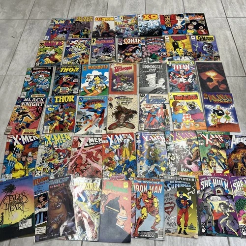 Lot Of 46 Vintage Comics X-men, Avengers, Iron Man, She-hulk, Conan, Superman