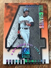 1998 donruss prime numbers 4 barry bonds 8c giants /374 