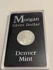1921 D Morgan Silver Dollar BU In Airtite Display Case **Denver Mint**