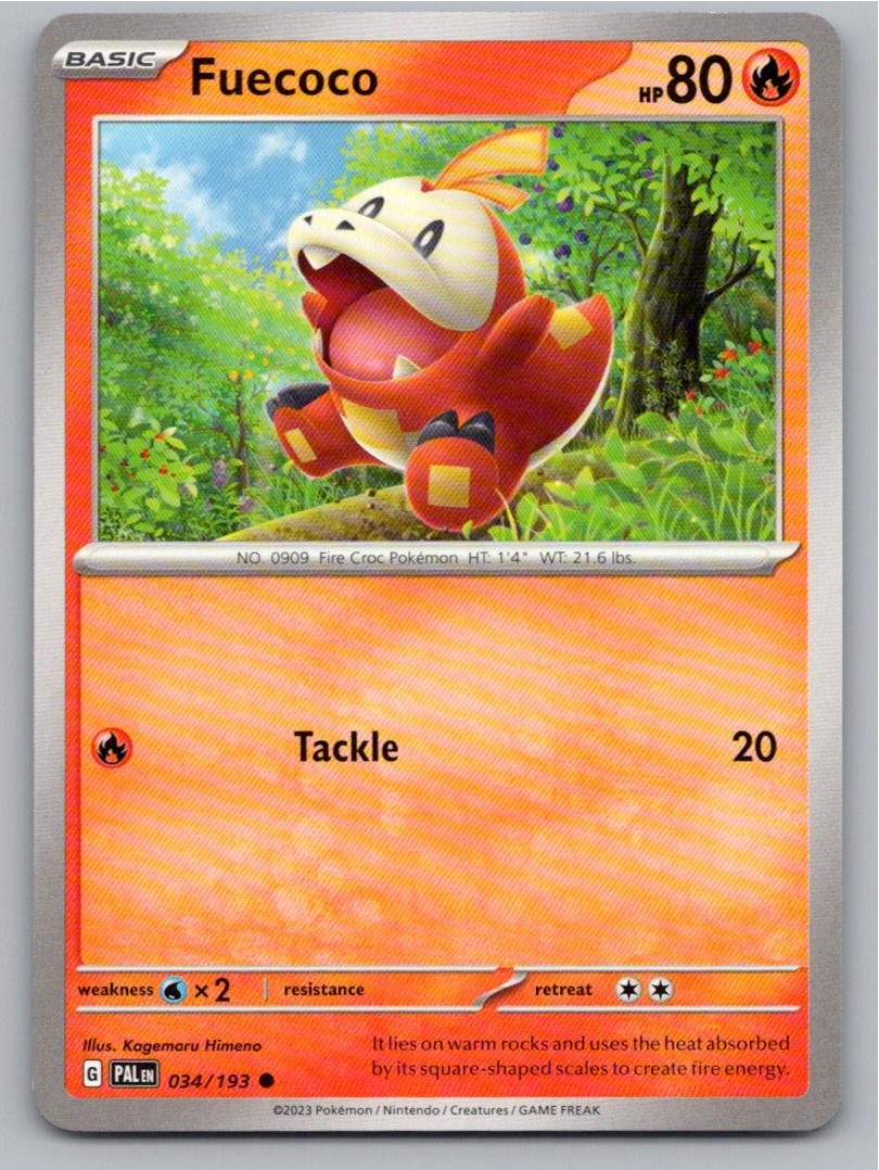 2023 POKEMON FUECOCO PALDEA EVOLVED 034/193 COMMON NM A38241 FREE S&H