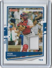 2020 Panini Donruss Donruss Materials Ivan Rodriguez #DM-IR HOF