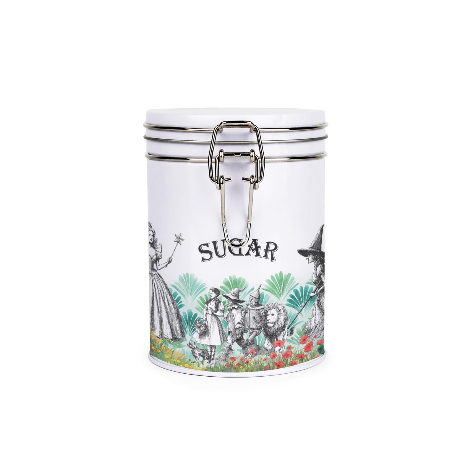 Wizard of Oz Sugar Canister - Metal Clip-Lid Kitchen Storage Gift