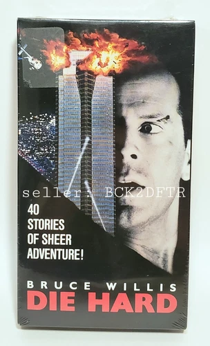 🔥 DIE HARD (1988) VHS 1991 Bruce Willis Yippee-Ki-Yay WATERMARK NEW SEALED