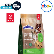 Canature NutriBites Freeze Dried Beef Liver, Dog and Cat Treat, 27oz, 2-Pack