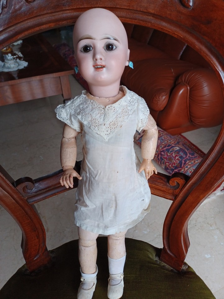 Ancienne Poupée Bahr & Prochild 585 - 55 Cm, Fabrication Française, Tête JUMEAU Steiner Bru Bébé Eden