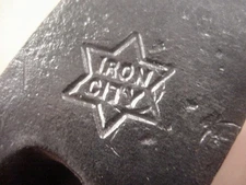 VINTAGE IRON CITY MAKER 4 LB BUSH HAMMER HEAD BUSHING STONE MASONS TOOL ANTIQUE