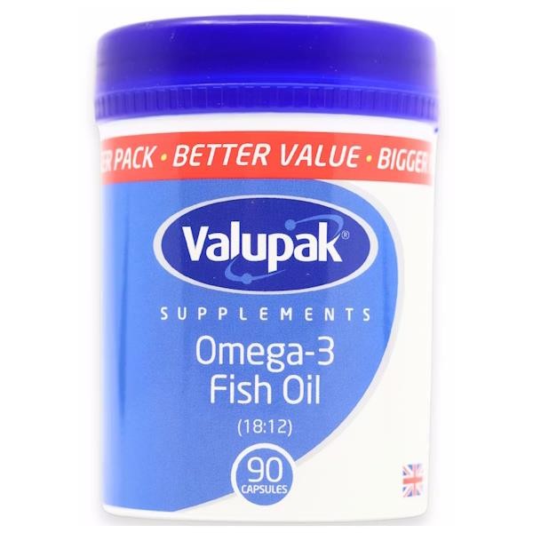 6 x Valupak Omega-3 Fish Oil Oil 1000mg 90 Capsules