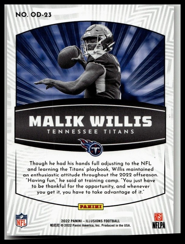 2022 Panini Illusions #OD-23 Malik Willis