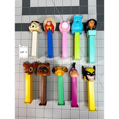 Vintage PEZ Dispensers Lot of 10 Star Wars Marvel Disney Looney Tunes Figures