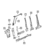 Genuine Mopar Body Side Aperture Front Panel Left 68302715AC
