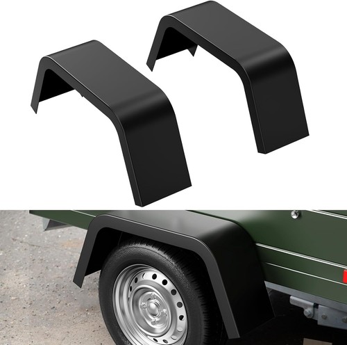 Set of 2 Square Steel Cargo Trailer Fenders Car Hauler for 14"-16" Tires wheels