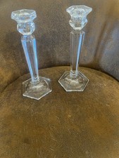 Mikasa Cambridge 8" Full Lead Crystal VINTAGE Candlestick Candle Holders Germany