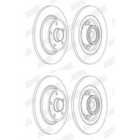 2X Jurid Bremsscheiben Hinten 274Mm Voll Passend FÜR Renault Grand Laguna |