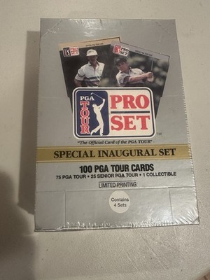 Vintage 1990 Pro Set PGA Tour Golf Card Sealed Box Set Special Inaugural Set
