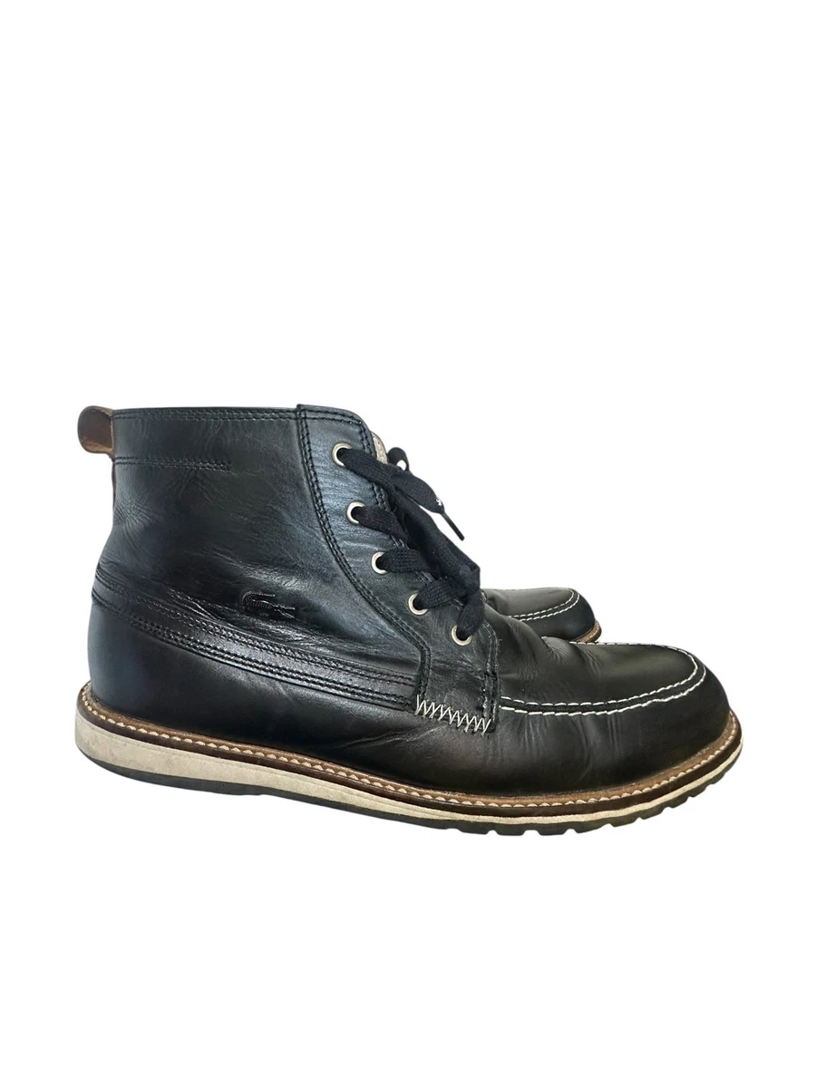 Lacoste Black Leather Upper Boots for Men for Sale | Shop New
