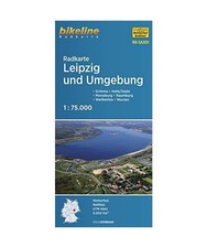 Radkarte Leipzig und Umgebung [RK-SAX01]: Grimma, Halle/Saale, Merseburg, Naumbu