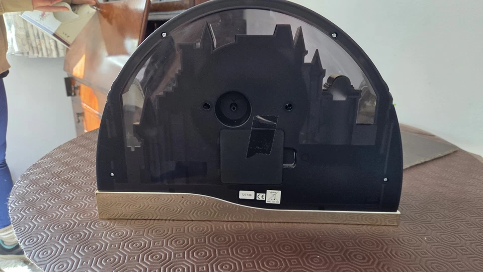 Rhythm Mantel Clock Enchanted Kingdom Rotating Swan Pendulums Gold 4SG738WR18 - Image 2 of 3