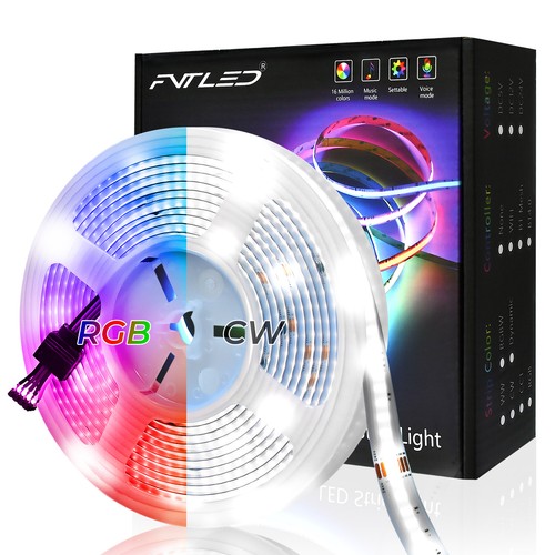 WIFI RGB/RGBW/RGB IC COB LED Strip Lights High Density Flexible Cabinet Kitchen - Picture 40 of 54