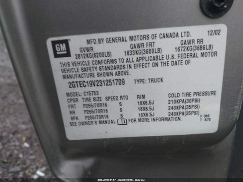 Power Steering Pump Classic Style Fits 01-07 SIERRA 1500 PICKUP 4786021 - Picture 9 of 12