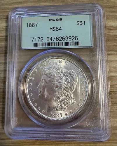 1887 Morgan Silver Dollar PCGS MS64