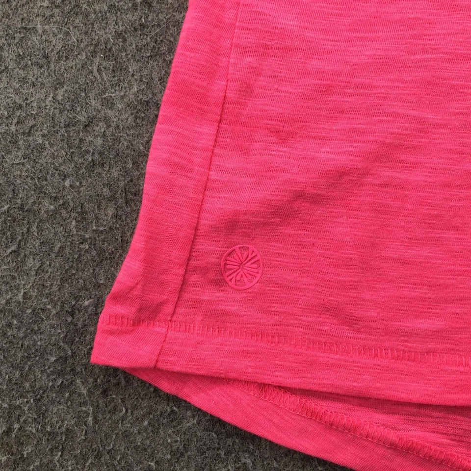 Camisa Lilly Pulitzer Para Mujer XL Rosa Caliente Manga Larga Cuello en V Tejido Slub Informal Foto 4 de 4