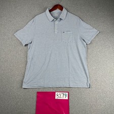 Vineyard Vines Edgartown Polo Shirt Adult Large Blue White Striped Whale Mens