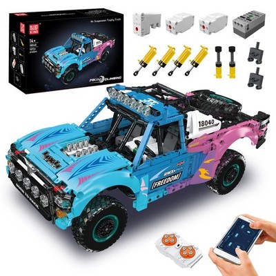 Mould King 18040 RC Pneumatic Air Suspension Trophy Off-Road Truck Building Toy
