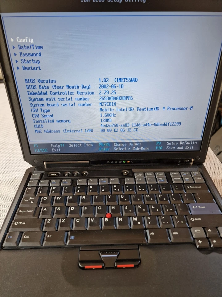 Vtg IBM ThinkPad R32 Pentium 4 M 1.6Ghz 128MB RAM RARE! Type 2658 Read Descripti - Image 2 of 4