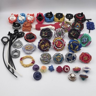 Beyblade X & Burst Lot Launchers Takara TOMY Bite Croc Unicorn Sting Misc Pieces