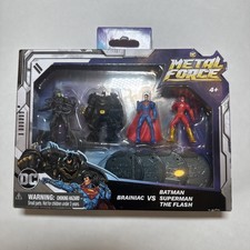 DC Comics Metal Force Team up Brainiac Vs Batman Superman The Flash Set 4