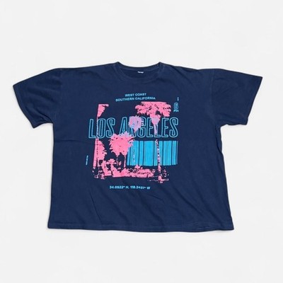 Navy blue/pink California Las Angeles graphic T shirt width 24in & length 23in