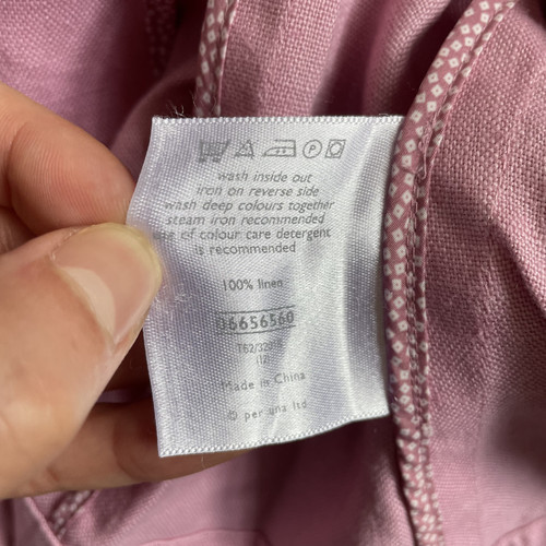 Per Una 100% Linen Pink Summer Blazer Chore Jacket Single Button Size UK 12 - Picture 9 of 16