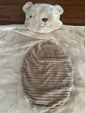 Carter's CHILD of MINE Brown Bear Security Blanket Lovey Crinkle Tummy Time