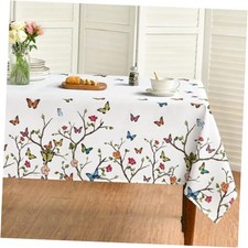 Spring Tablecloth 60 120 Inch Rectangular, 60" x 120" Rectangular White
