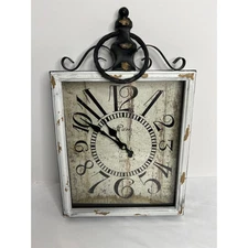 Square 13 x 11 In Clock with Paris and 1975 Printed, Rare Find!