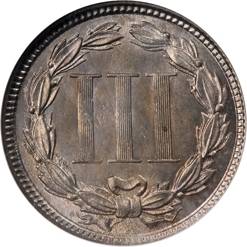 1865 Three (3) Cent Nickel NGC MS64 Nice Eye Appeal Nice Strike - Image 2 of 4