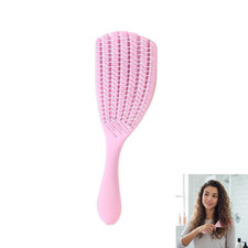 Detangling Hair Brush for Wet Curly Hair,Flexible Nylon Bristle,Salon Frizz Tool