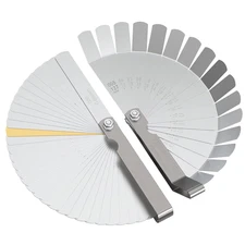 Thickness Gauges 2Pcs 32 Blades Feeler Gauge 0.0015-0.035"/16 Pieces Offset Feel