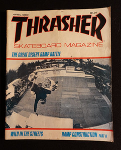 Thrasher Skateboard Magazine April 1983 Micke Alba Lance Mountain 4/83 apr