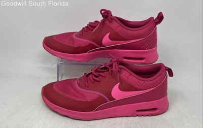 Nike Womens Air Max Thea 599409-604 Dark Pink Lace-Up Sneaker Shoes Size 7
