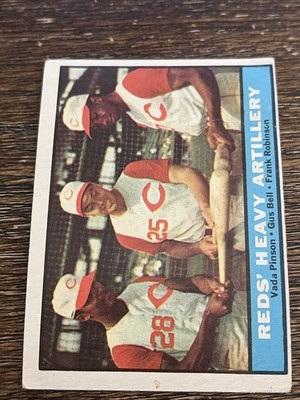 1961 TOPPS FRANK ROBINSON VADA PINSON GUS BELL #25 REDS VG OR BETTER