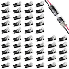 50 Pack Wire Connectors, Low Voltage 2 Pin Quick Splice Wire Connectors,