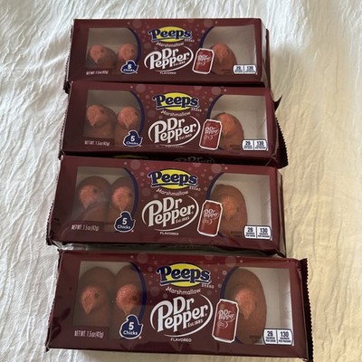 Peeps Marshmallows Dr Pepper Flavor Lot of 4 Packs of 5 (20 Pcs) Easter Chicks