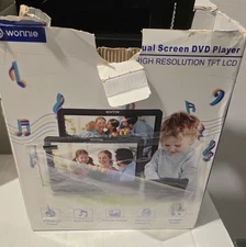 Portable Wonnie Dual Screen DVD Player / Car Headrest Entertainment System