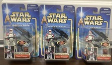 2002 Hasbro Star Wars, Attack of the Clones:  Clone Trooper NIP Lot 3