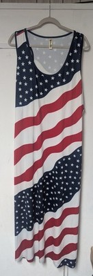 Maxi Tank Dress XXL - Patriotic Design/Flag by Shoreline