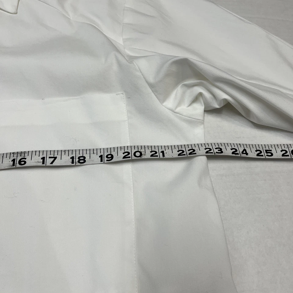 Magaschoni Top 女式 S 白金纽扣衬衫束腰外衣胶囊极简主义 — 第 4/4 张图片