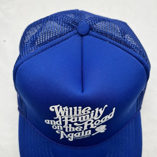 Vtg Willie Nelson & Family on the road again tour snapback trucker mesh hat cap - Picture 7 of 13