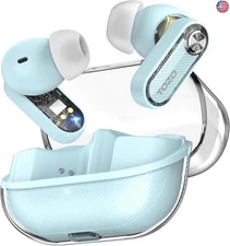 TOZO Crystal Pods Hybrid Active Noise Cancelling Wireless Earbuds, 10mm Drivers